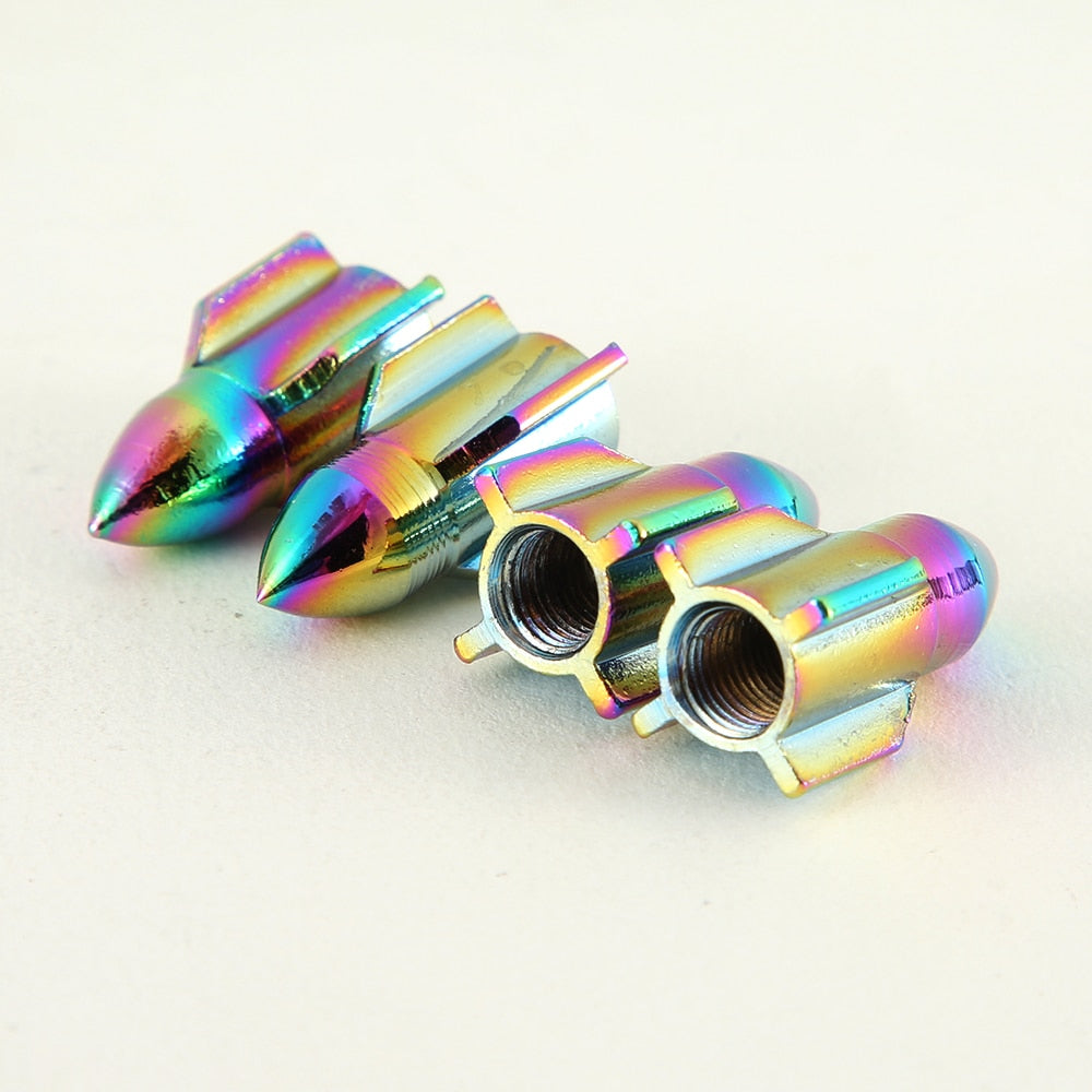 4pcs/set multicolor car moto bike tire wheel valve cap dust cover car tire valve stem caps car styling