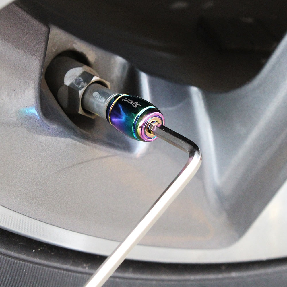 4pcs/set multicolor car moto bike tire wheel valve cap dust cover car tire valve stem caps car styling