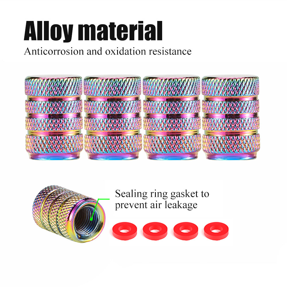4pcs/set multicolor car moto bike tire wheel valve cap dust cover car tire valve stem caps car styling