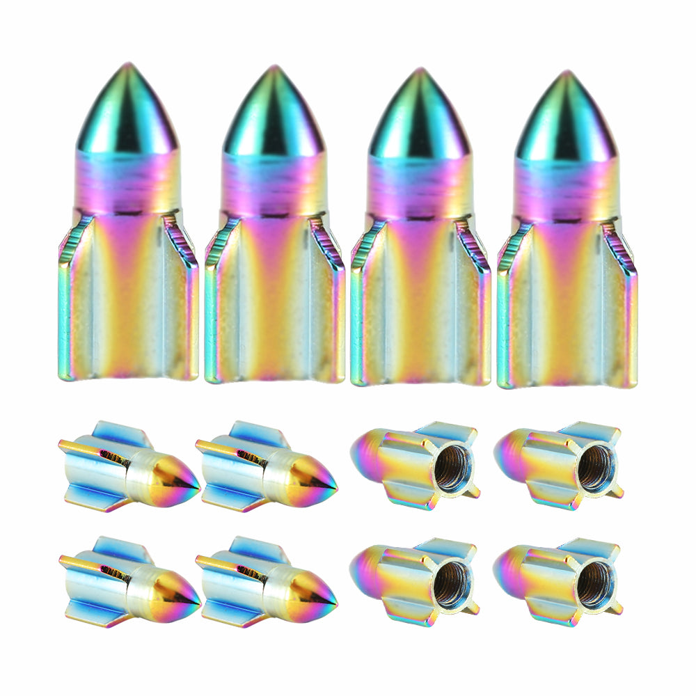 4pcs/set multicolor car moto bike tire wheel valve cap dust cover car tire valve stem caps car styling