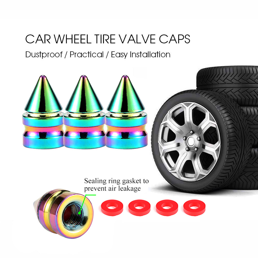 4pcs/set multicolor car moto bike tire wheel valve cap dust cover car tire valve stem caps car styling