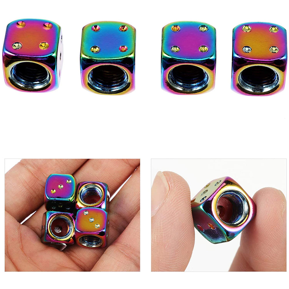4pcs/set multicolor car moto bike tire wheel valve cap dust cover car tire valve stem caps car styling