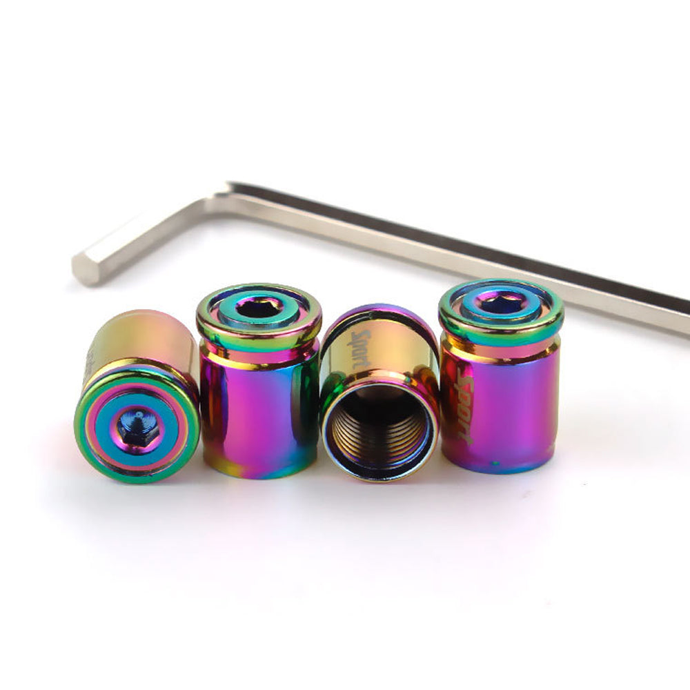 4pcs/set multicolor car moto bike tire wheel valve cap dust cover car tire valve stem caps car styling