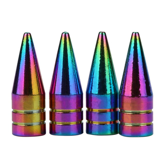 4pcs/set multicolor car moto bike tire wheel valve cap dust cover car tire valve stem caps car styling