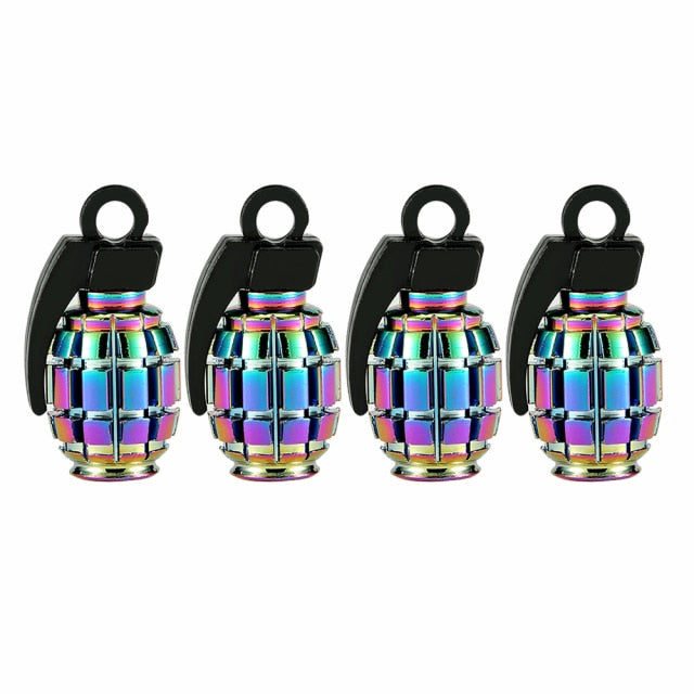 4pcs/set multicolor car moto bike tire wheel valve cap dust cover car tire valve stem caps car styling 8