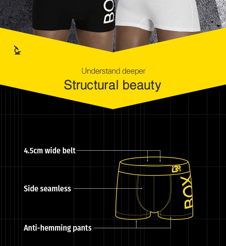 Boxer Sexy Underwear soft long boxershorts Cotton soft Underpants Male Panties 3D Pouch