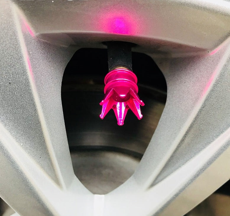 4pcs new arrive colorful aluminum crown car tire valve stem caps wheel car valve cap