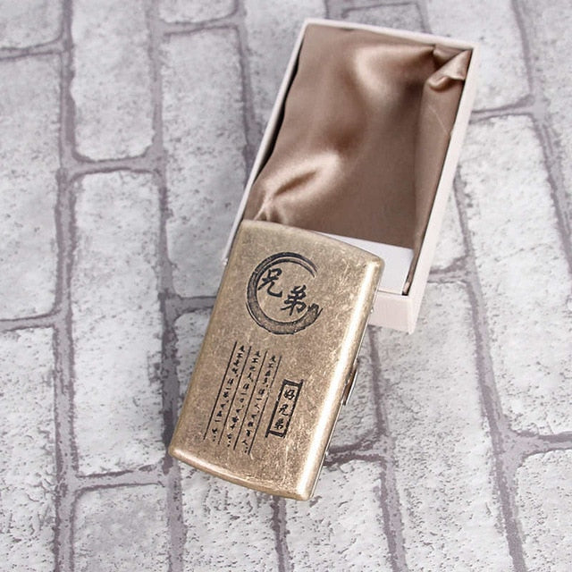 Cigarette Case with Gift Box Smoking Cigarette Box Tobacco Holder 12 Pcs