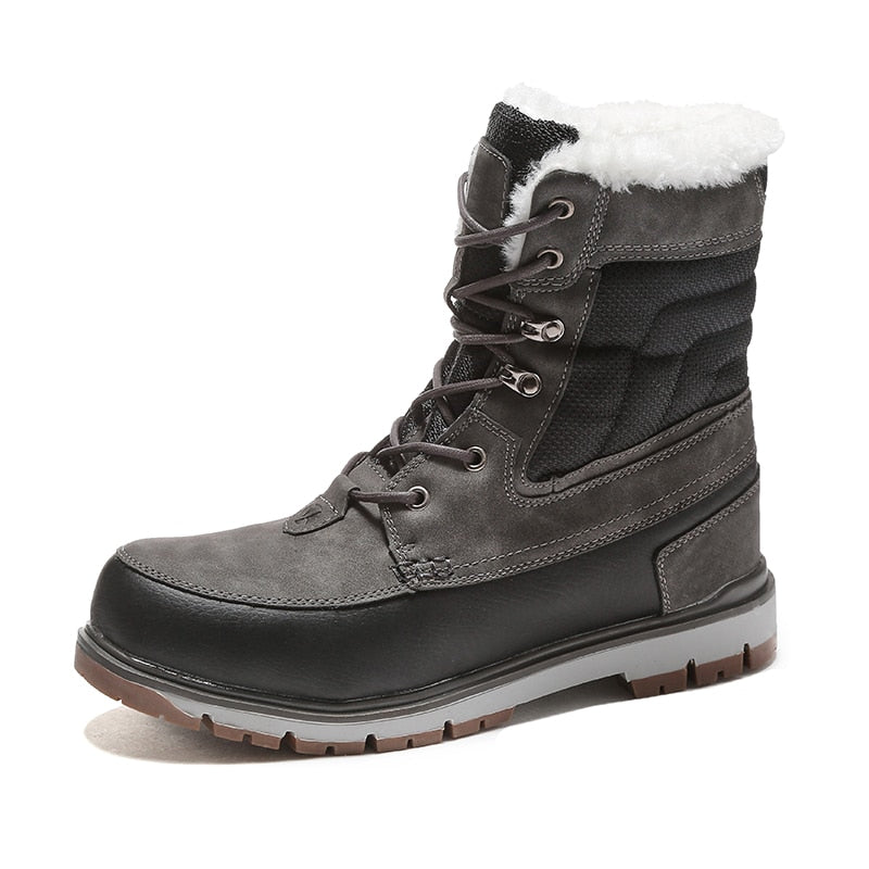 Winter Warm Plush Fur Snow Boots Men Ankle Boot Quality Casual
