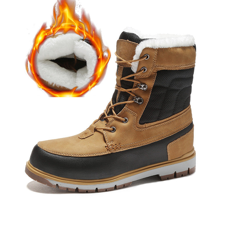 Winter Warm Plush Fur Snow Boots Men Ankle Boot Quality Casual