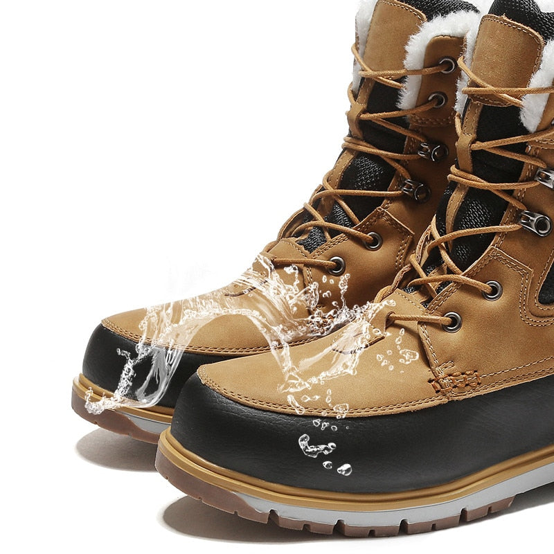 Winter Warm Plush Fur Snow Boots Men Ankle Boot Quality Casual