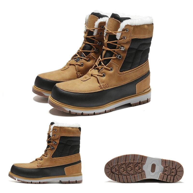 Winter Warm Plush Fur Snow Boots Men Ankle Boot Quality Casual