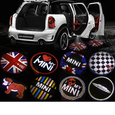 car door welcome light led mood projector auto logo for mini cooper