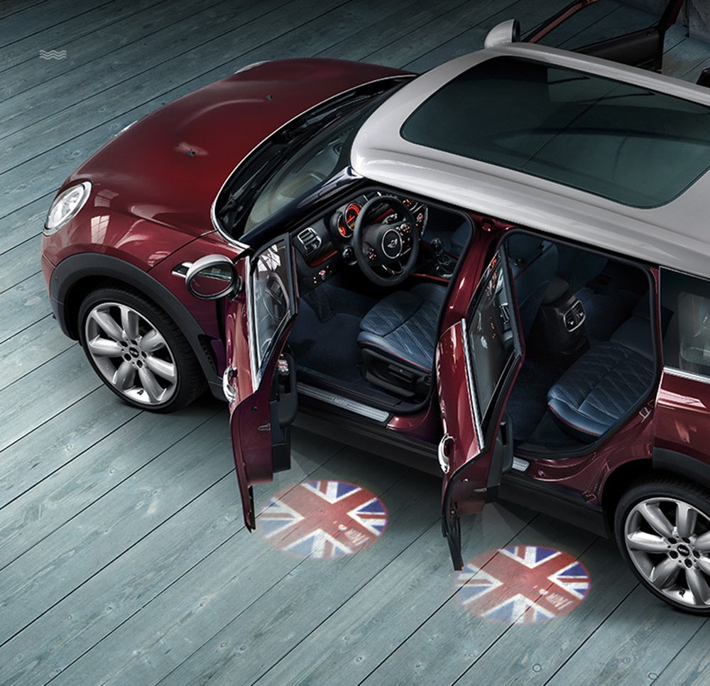 car door welcome light led mood projector auto logo for mini cooper