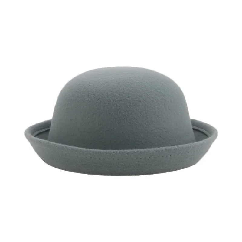 Fedoras Hats Boys Girls Small 52cm 54cm Felted Kids Hats Solid Camel Black Dress Formal Panama Women Hats