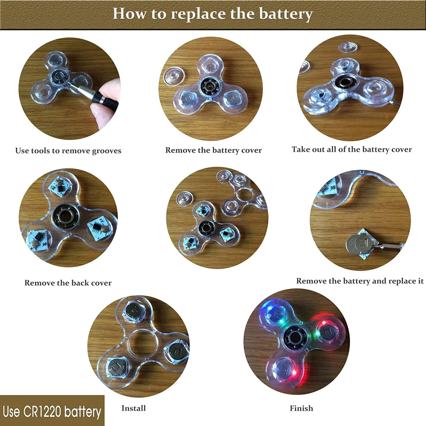 Fidget Spinner Luminous Finger Toy Hand Spinner Stress Reduction and Anxiety Relief Party Favors for Kids Adults