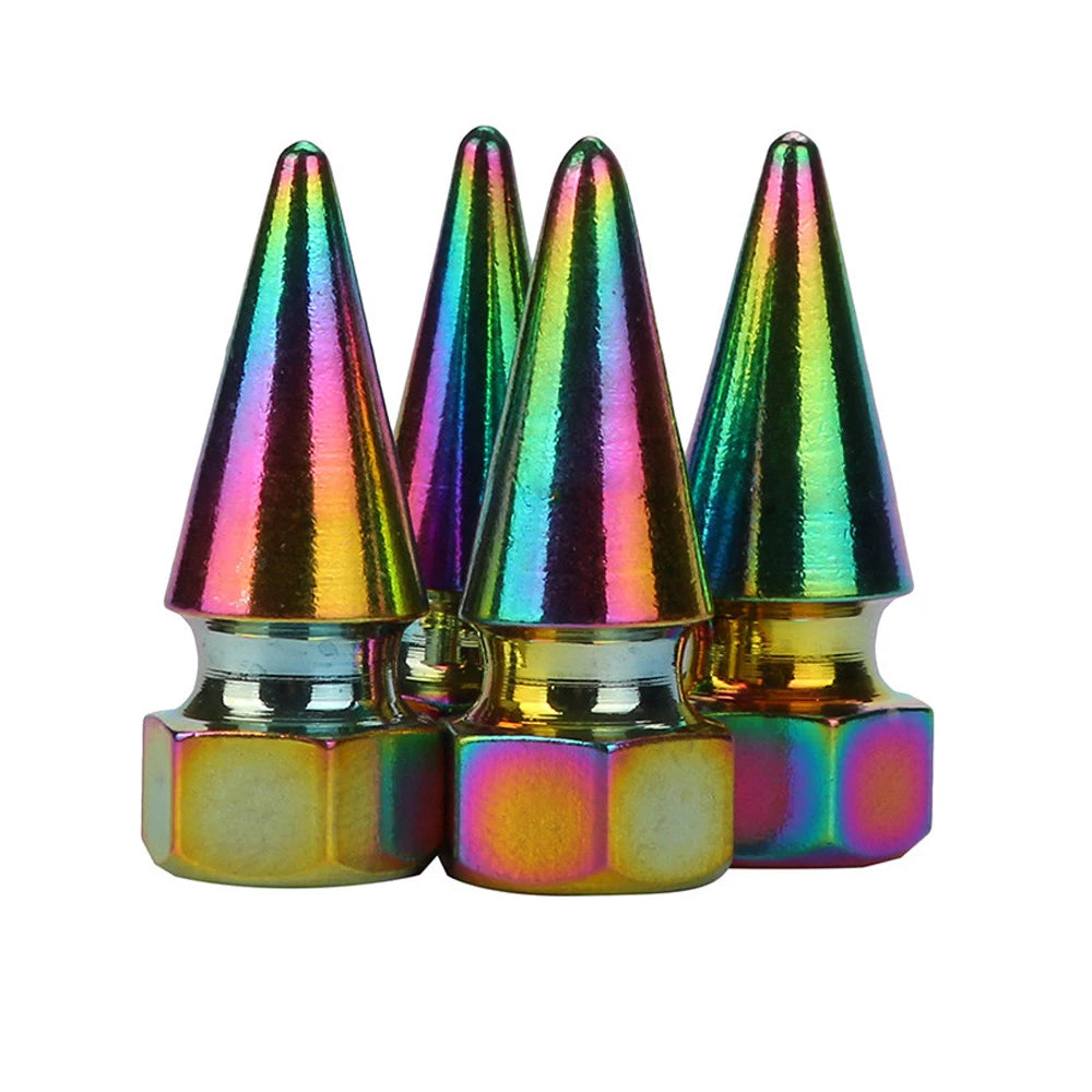 DSYCAR 4Pcs/Set Multicolor Car Moto Bike Tire Wheel Valve Cap Dust Cover Car Tire Valve Stem Caps Car Styling