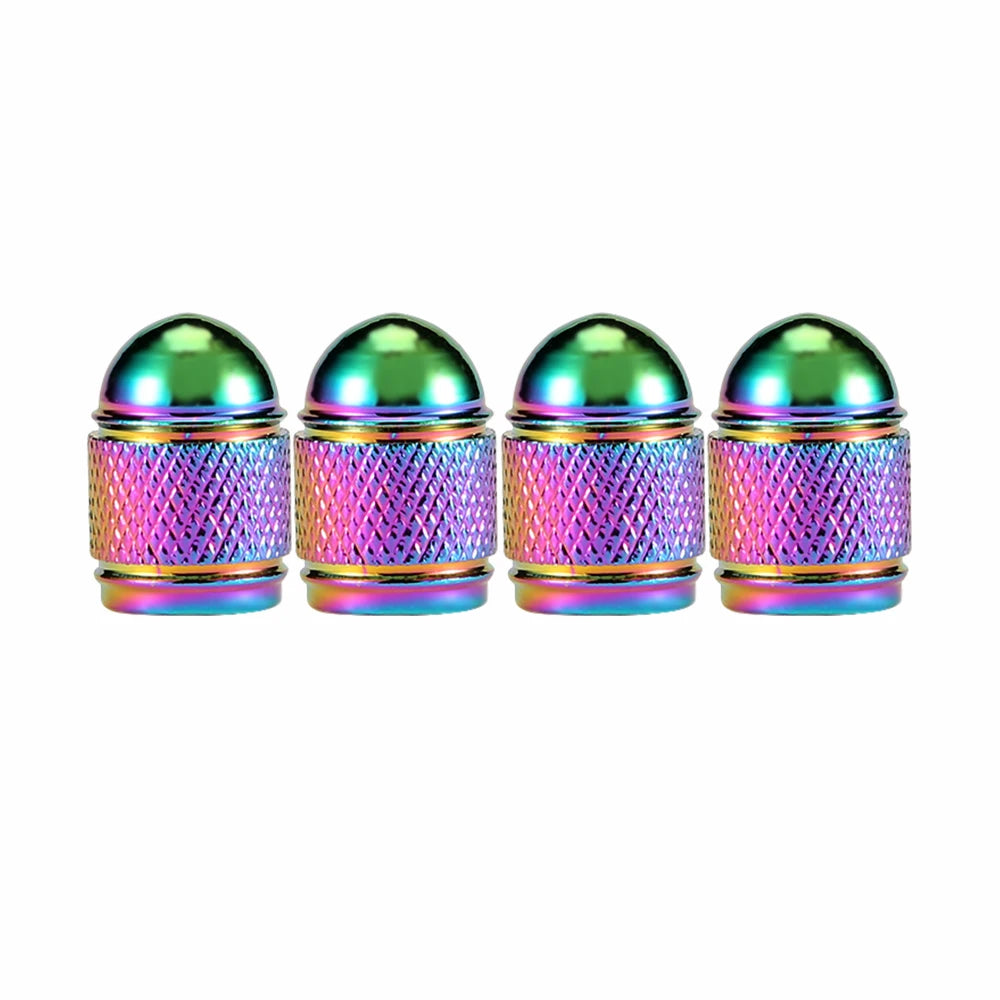 DSYCAR 4Pcs/Set Multicolor Car Moto Bike Tire Wheel Valve Cap Dust Cover Car Tire Valve Stem Caps Car Styling