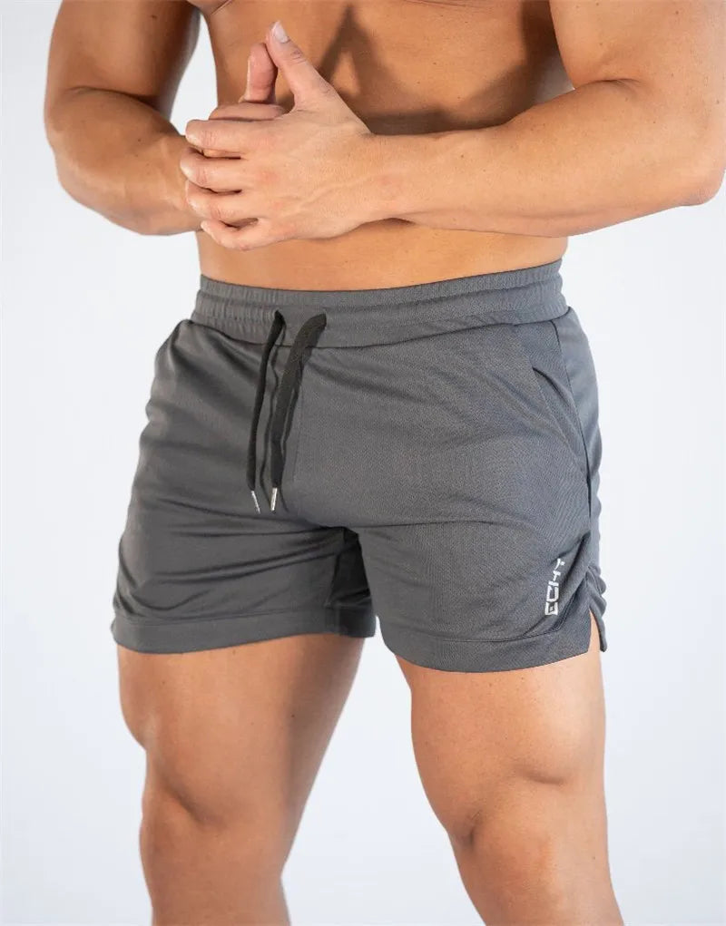 Men Gym Training Shorts Men Sports Casual Clothing Fitness Workout Running Grid quick-drying compression Shorts Athletics