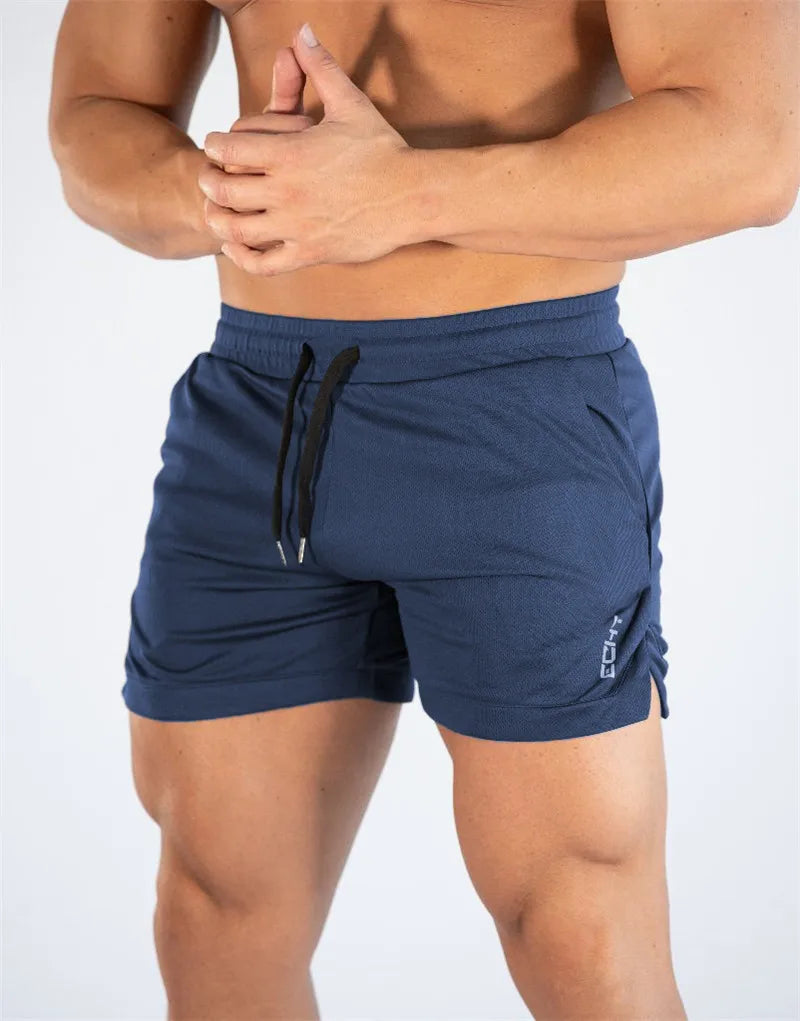 Men Gym Training Shorts Men Sports Casual Clothing Fitness Workout Running Grid quick-drying compression Shorts Athletics