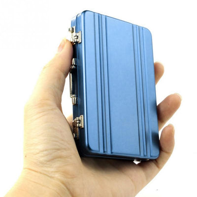 Aluminum Storage Box Business ID Credit Card Holder Mini Suitcase Bank Card Box Holder