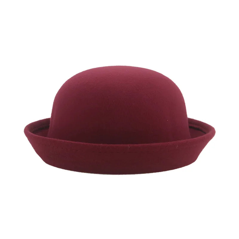 Fedoras Hats Boys Girls Small 52cm 54cm Felted Kids Hats Solid Camel Black Dress Formal Panama Women Hats