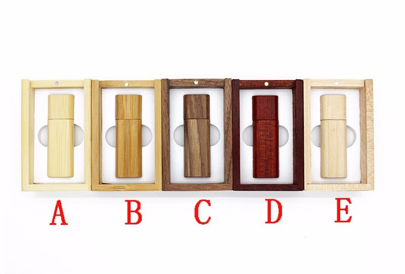 Wooden + Box USB FlashDrive Pen Driver Pendrive 4GB 16GB 32GB 64GB 128GB Memory Creativo Personal LOGO
