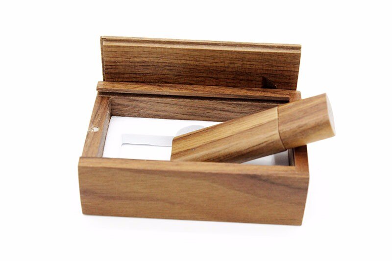 Wooden + Box USB FlashDrive Pen Driver Pendrive 4GB 16GB 32GB 64GB 128GB Memory Creativo Personal LOGO