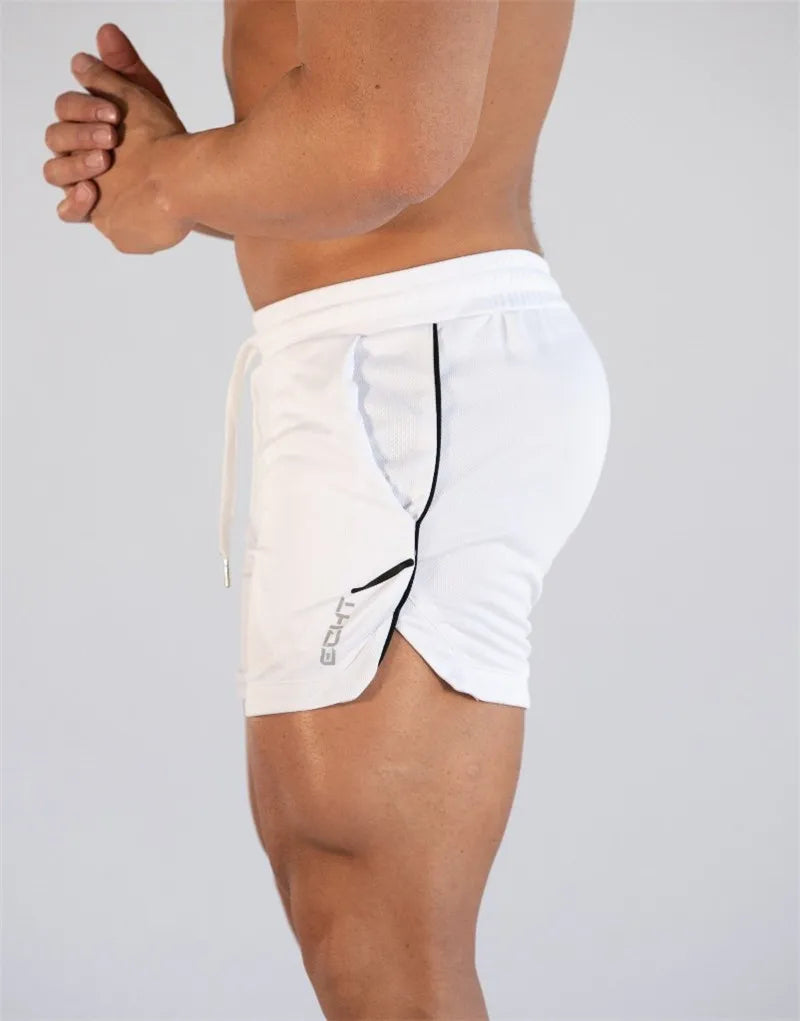Men Gym Training Shorts Men Sports Casual Clothing Fitness Workout Running Grid quick-drying compression Shorts Athletics