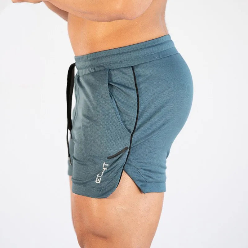 Men Gym Training Shorts Men Sports Casual Clothing Fitness Workout Running Grid quick-drying compression Shorts Athletics