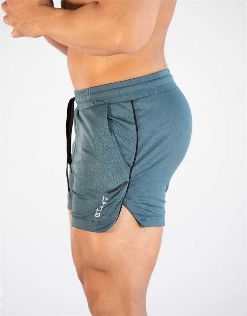 Men Gym Training Shorts Men Sports Casual Clothing Fitness Workout Running Grid quick-drying compression Shorts Athletics