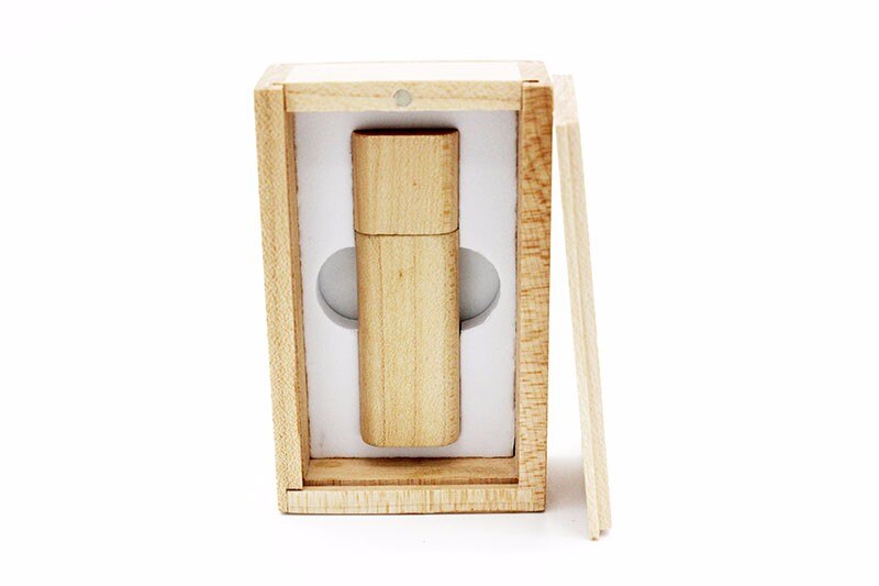 Wooden + Box USB FlashDrive Pen Driver Pendrive 4GB 16GB 32GB 64GB 128GB Memory Creativo Personal LOGO