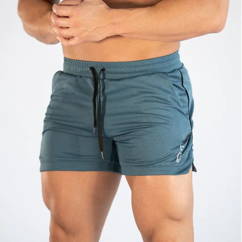 Men Gym Training Shorts Men Sports Casual Clothing Fitness Workout Running Grid quick-drying compression Shorts Athletics