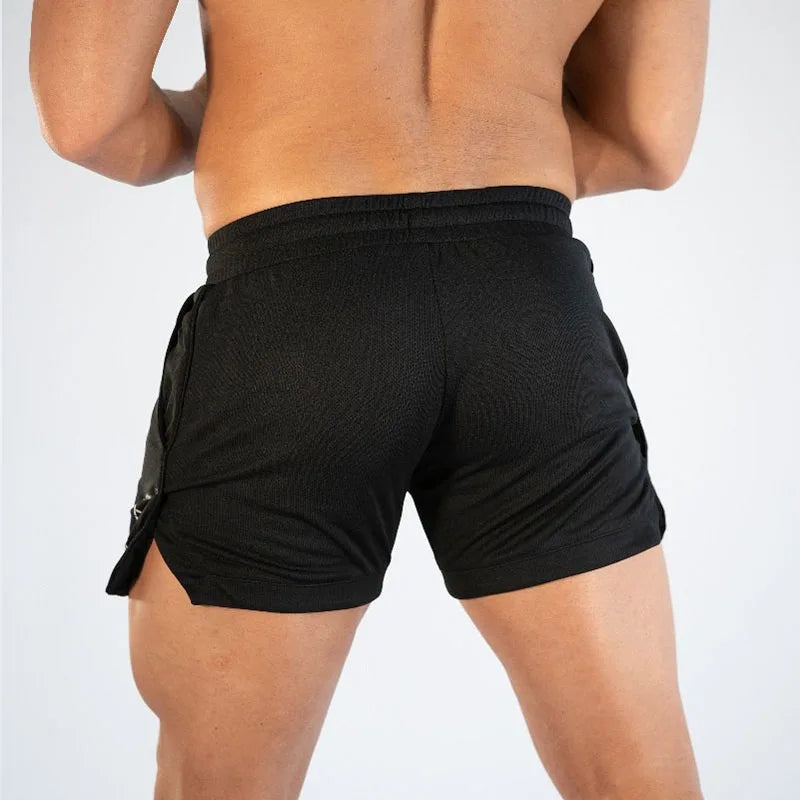 Men Gym Training Shorts Men Sports Casual Clothing Fitness Workout Running Grid quick-drying compression Shorts Athletics