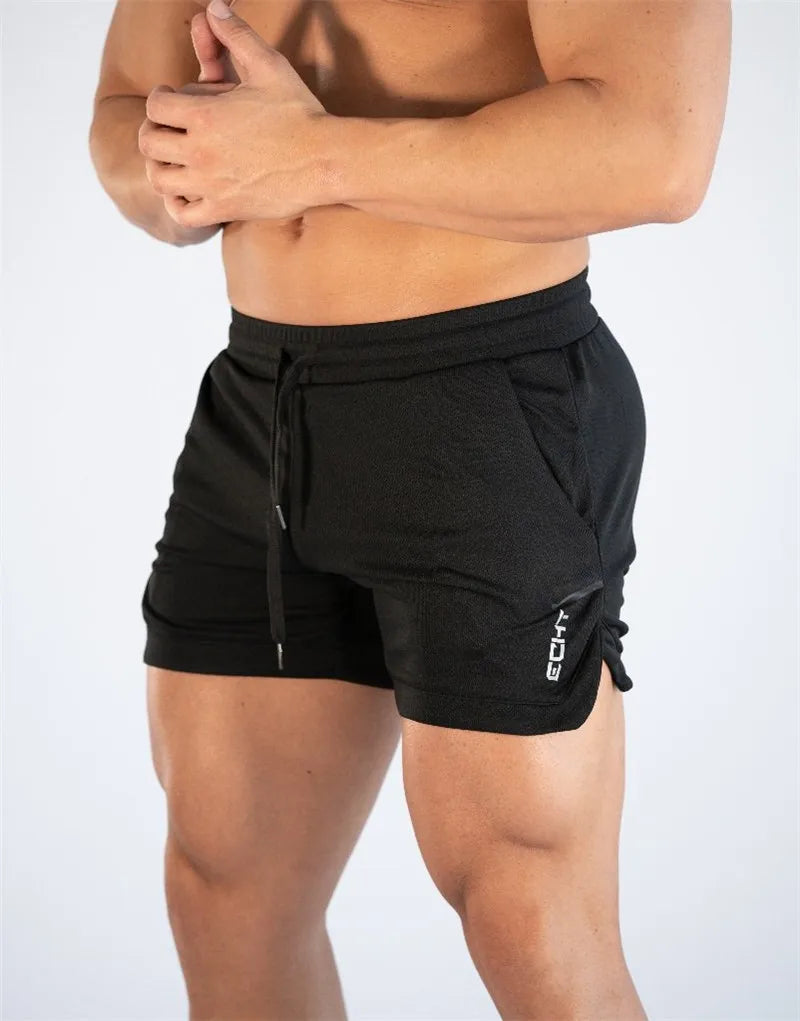 Men Gym Training Shorts Men Sports Casual Clothing Fitness Workout Running Grid quick-drying compression Shorts Athletics