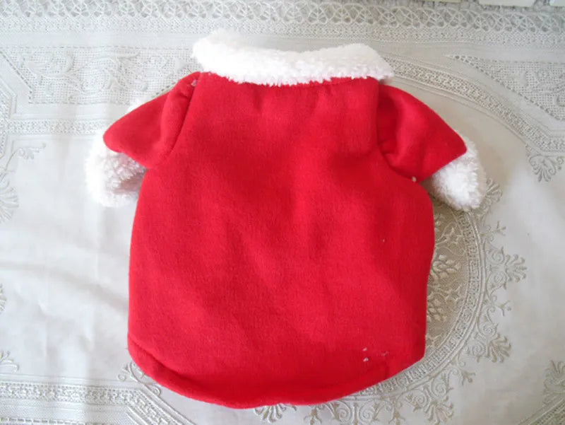 Christmas Clothes Winter Warm Costumes Funny Santa Claus Dressing Up Jackets Kitten Dog Cat Xmas New Year Party Outfits Gift