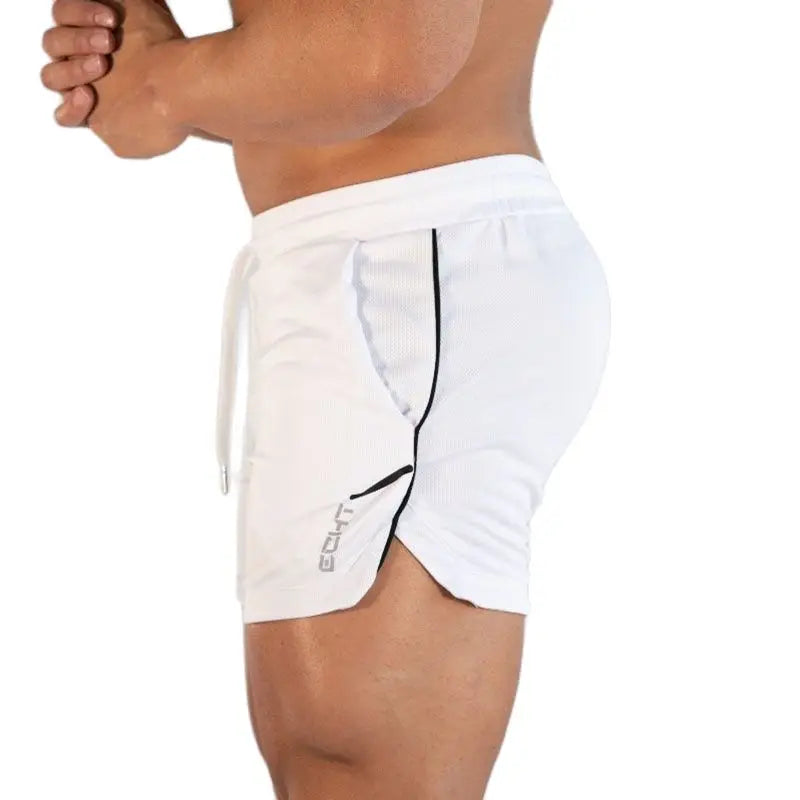 Men Gym Training Shorts Men Sports Casual Clothing Fitness Workout Running Grid quick-drying compression Shorts Athletics