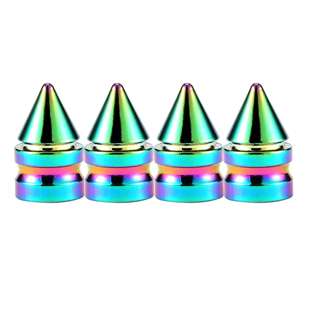 DSYCAR 4Pcs/Set Multicolor Car Moto Bike Tire Wheel Valve Cap Dust Cover Car Tire Valve Stem Caps Car Styling
