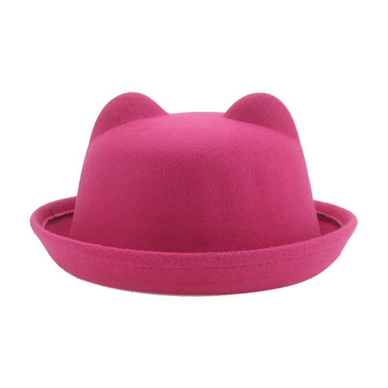 Fedoras Hats Boys Girls Small 52cm 54cm Felted Kids Hats Solid Camel Black Dress Formal Panama Women Hats