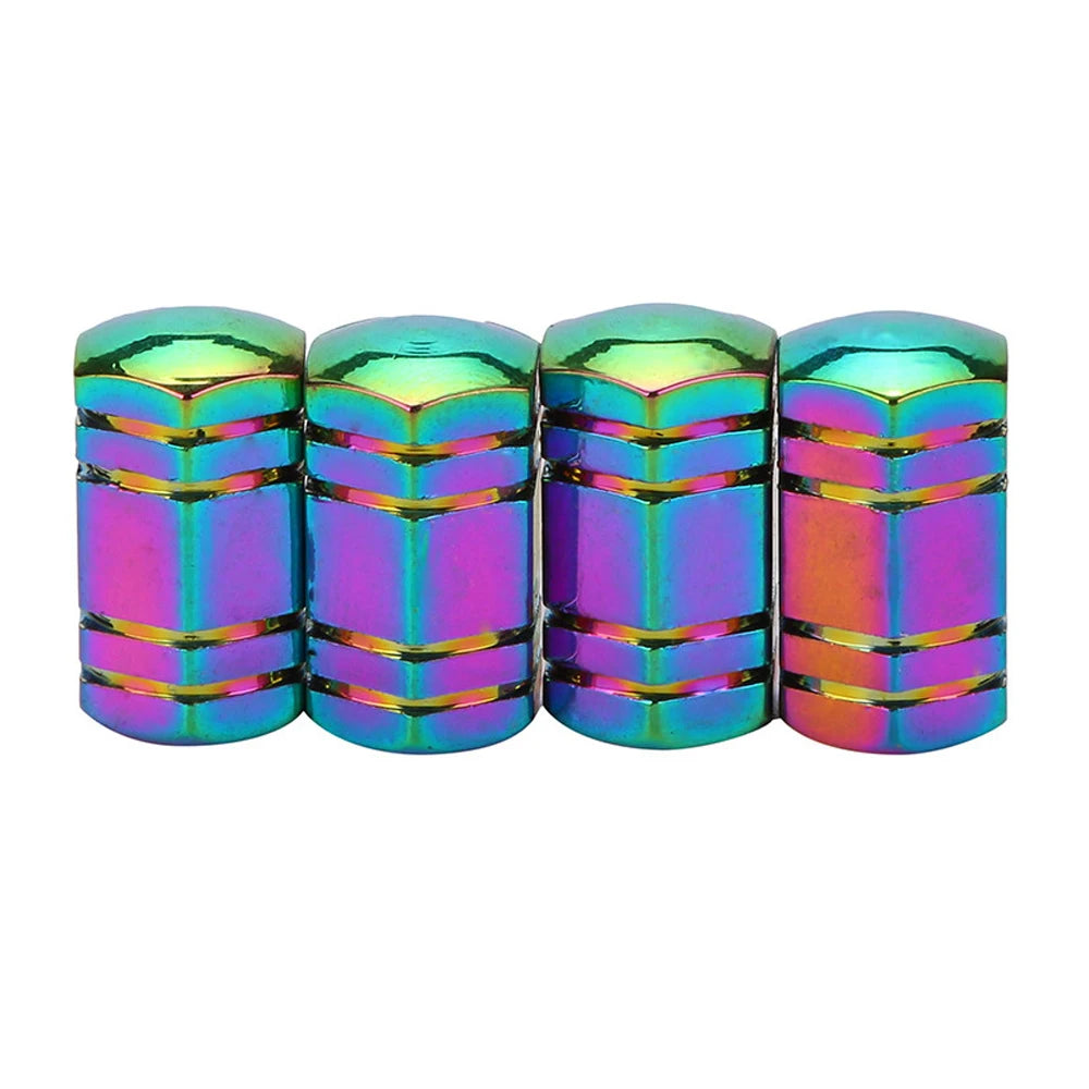 DSYCAR 4Pcs/Set Multicolor Car Moto Bike Tire Wheel Valve Cap Dust Cover Car Tire Valve Stem Caps Car Styling