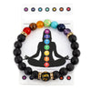 7 chakra bracelet for healing Natural Crystal Healing Anxiety Jewellery Mandala Yoga Meditation Bracelet Gift