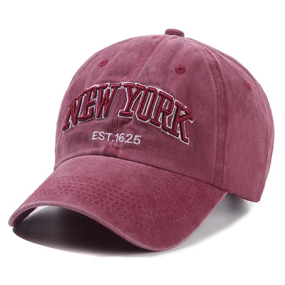 Unisex Washed Cotton Vintage Cap High Quality NEW YORK Letter Embroidery Baseball Cap Men And Women Outdoor Sports Hats