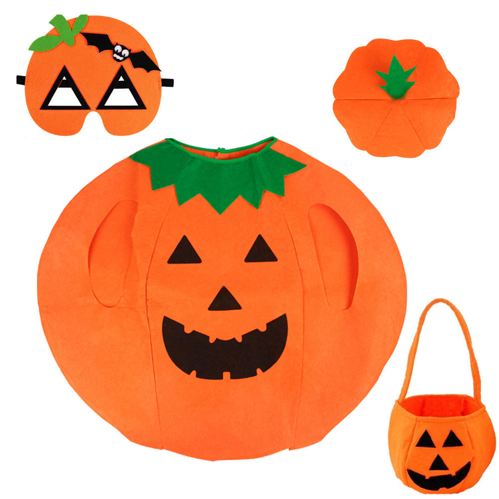 Halloween Pumpkin Costume Children's Day Activity Fruit Performance Clothes Cute Pumpkin Hat Party Decoration