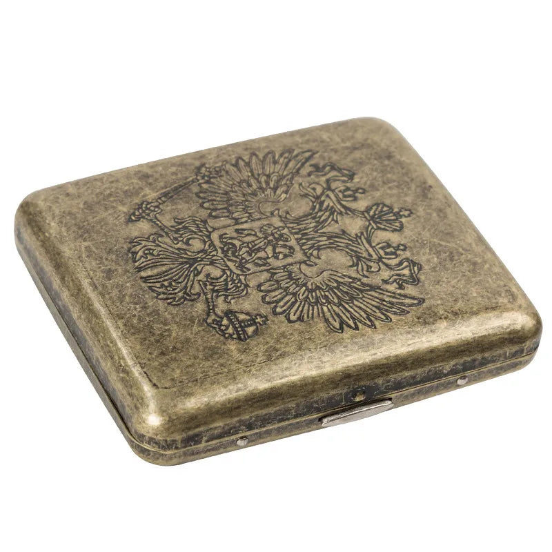 Classic Retro Cigarette Case Portable 20 Capacity Cigarettes Box Smoking Accessories Storage