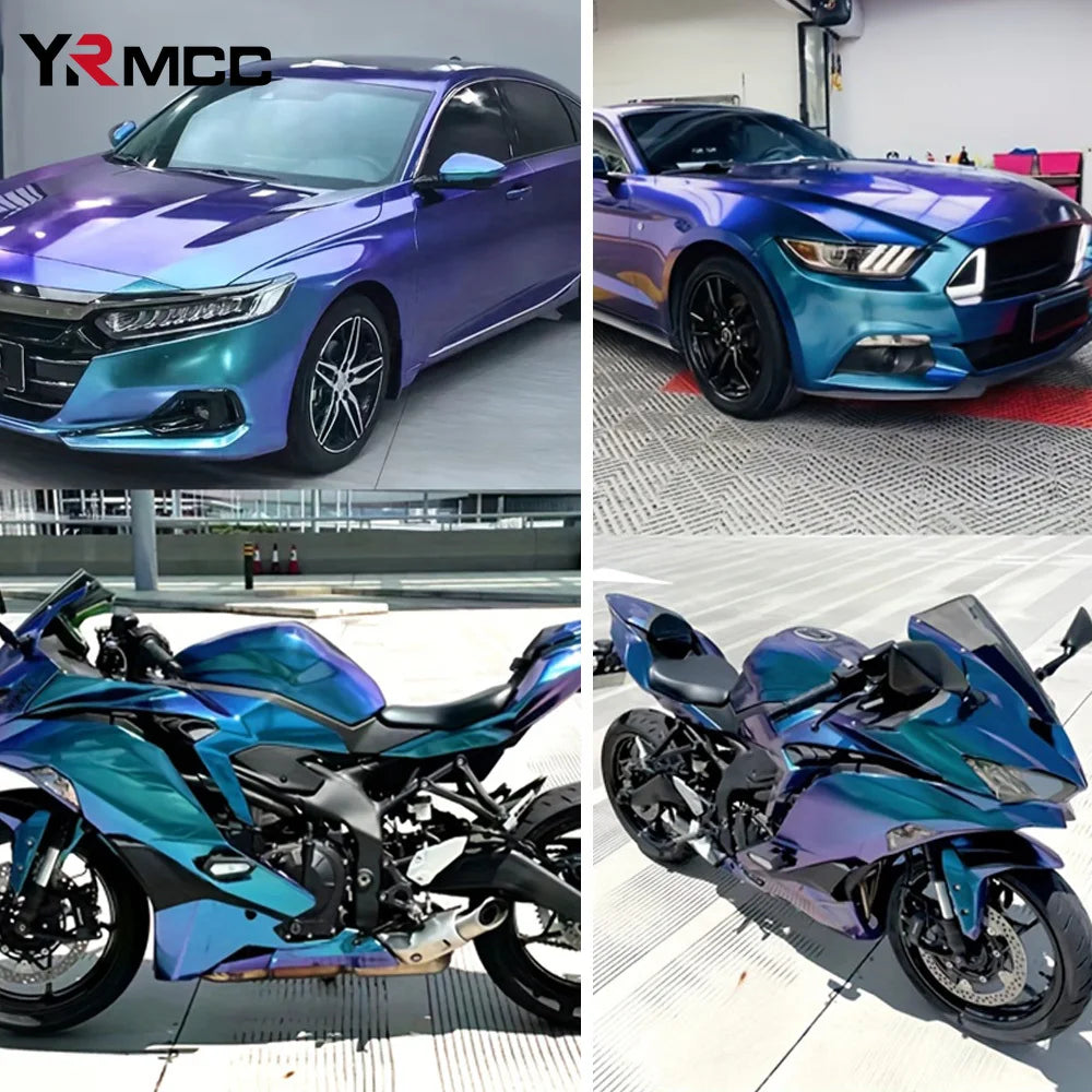 Vinyl Film Color Change Film Glossy Matte Wrapping Purple Blue Air Release Stickers Motorcycle Sticker Accessories