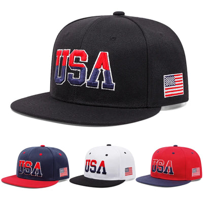 Bastball Cap Classic USA Embroidered American Flag Baseball Caps For Men Women Snapback Hat Unisex Hip Hop Hats