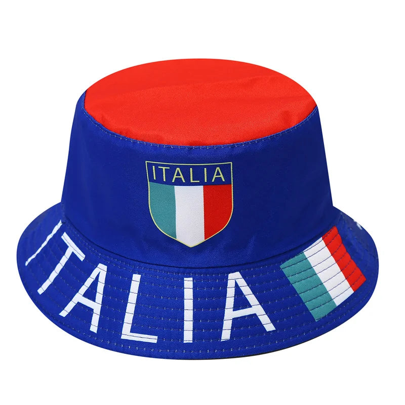 Countries National Flag Bucket Hat Men Women Football Fan Party Football Cup Reversible Sun Hat Soccer Fans