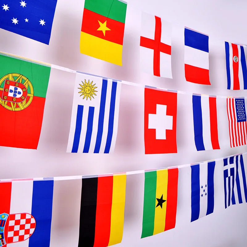 FLAG 100/200 Countries National Flag14x21cm 20x30cm String Flag Countries Around The World Nations Flag For Party decor