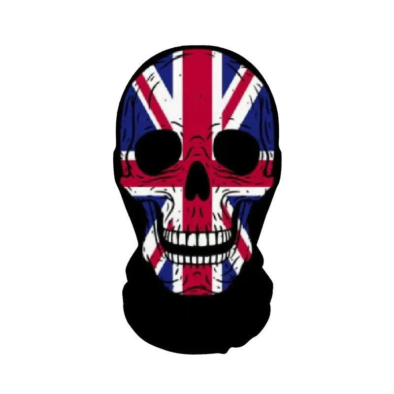 Halloween Skeleton Mesh Hood Mask | Elastic Breathable | Scary Party Cosplay Face Cover