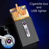 Charging Lighter Smoking Accessory 2 In 1 Waterproof Rechargeable Cigarette Case Holder